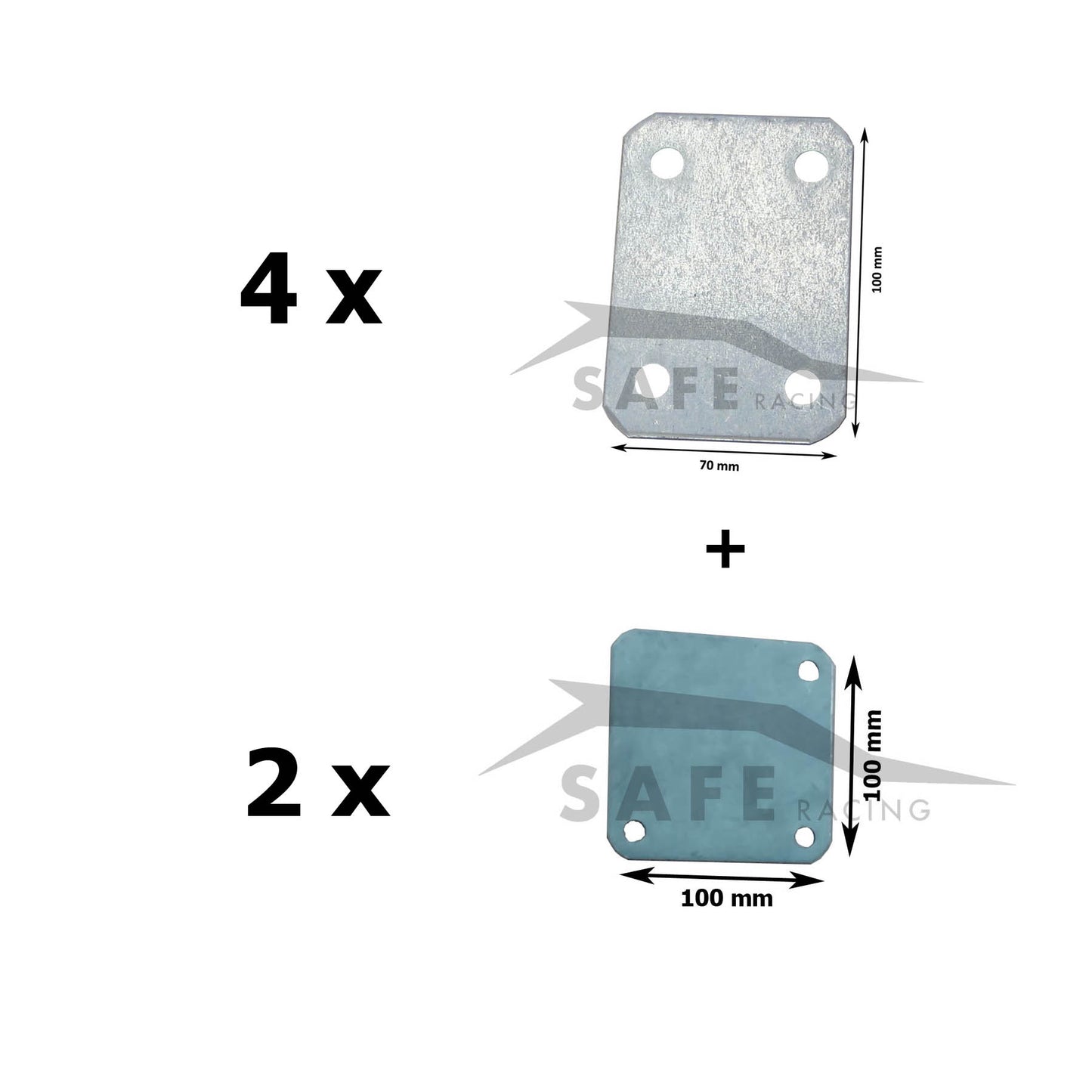 Kit Aggiornamento Piastre 100x70 + 100x100 Safe Racing