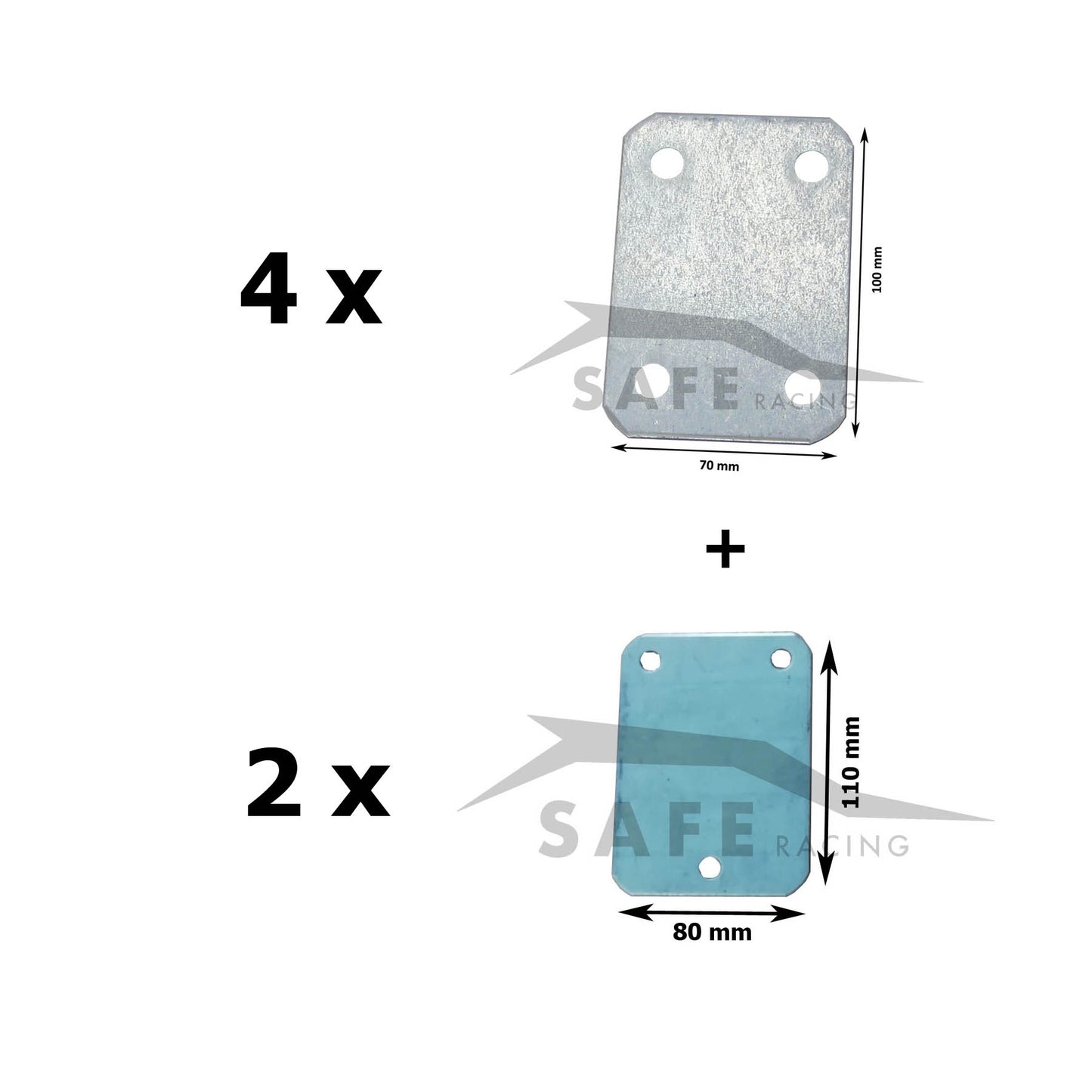 Kit Aggiornamento Piastre 100x70 + 110x80 Safe Racing