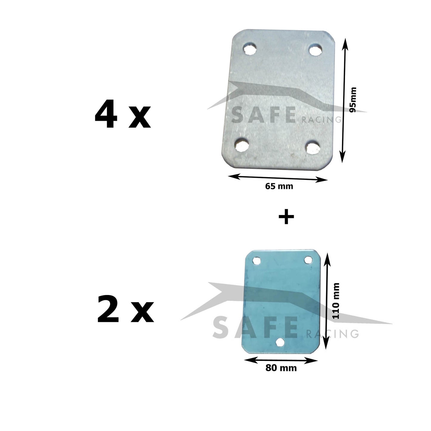 Kit Aggiornamento Piastre 95x65 + 110x80 Safe Racing