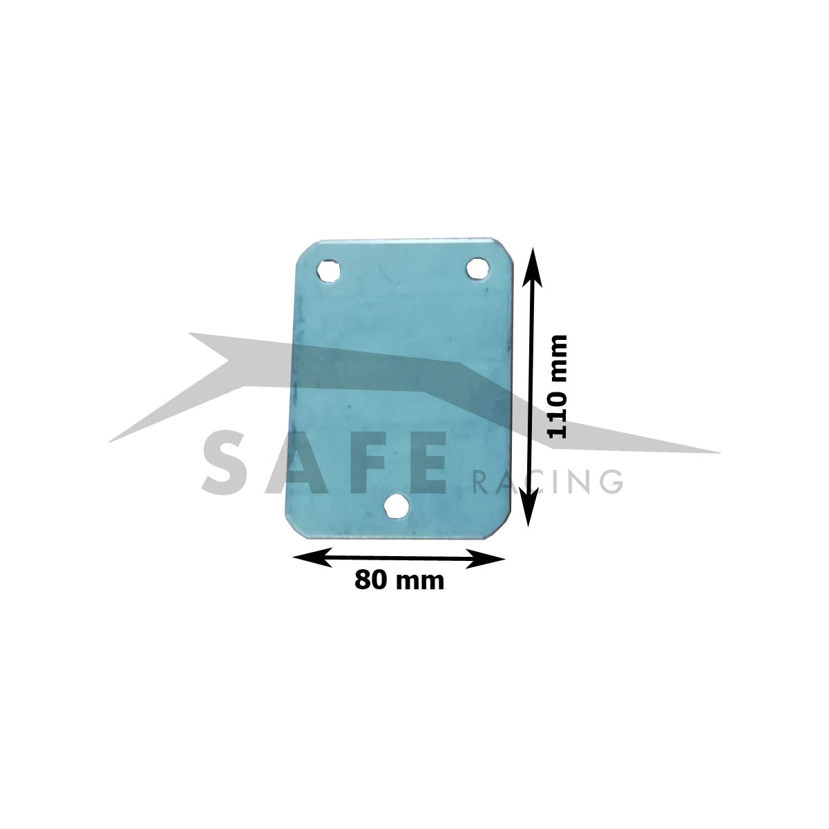 Piastra Forata Rinforzo Roll Bar 3 Fori 80 x 110 Misure SafeRacing