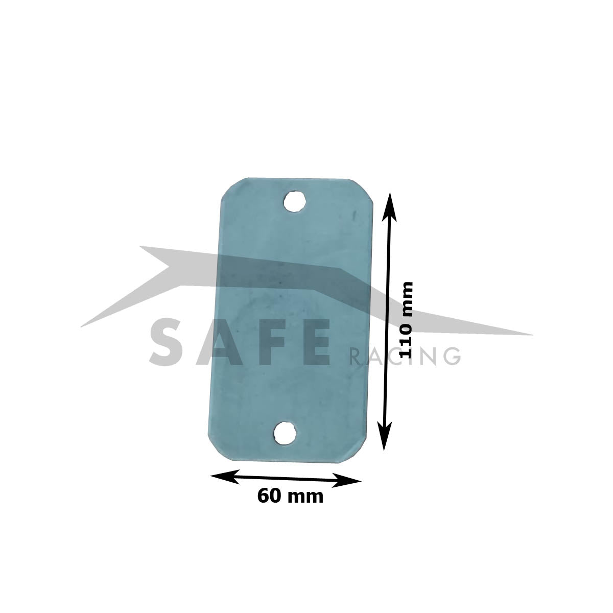 Piastra Rinforzo Roll Bar 2 Fori 60 x 110 Misure Safe Racing