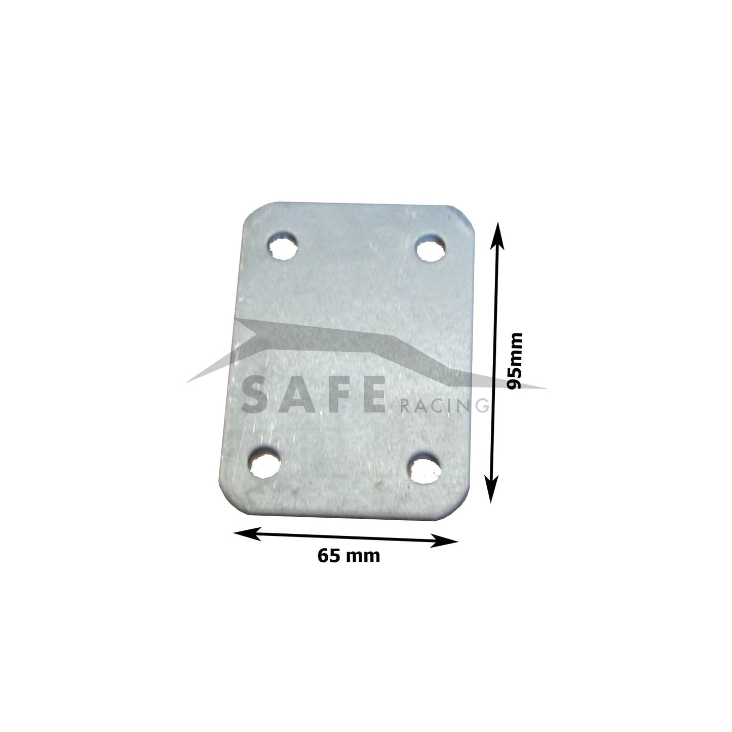 Piastra Rinforzo Roll Bar 4 Fori 95 x 65 Misure Safe Racing