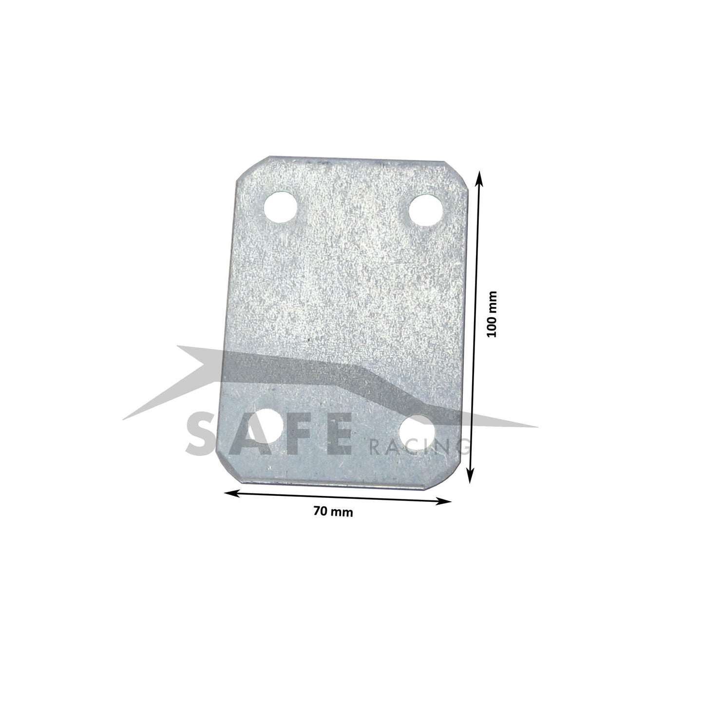 Piastra Roll Bar 4 Fori 100 x 70 Misure Safe Racing